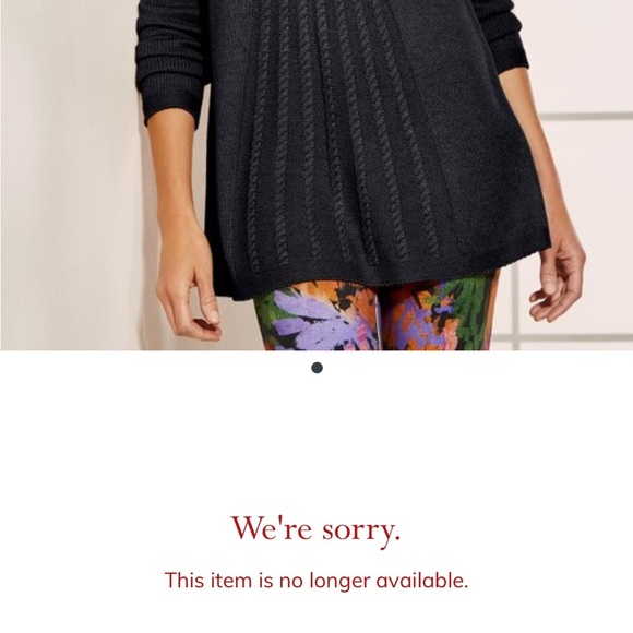 Soft Surroundings Sydney Cable Wool Blend Sweater in Black - Picture 3 of 15